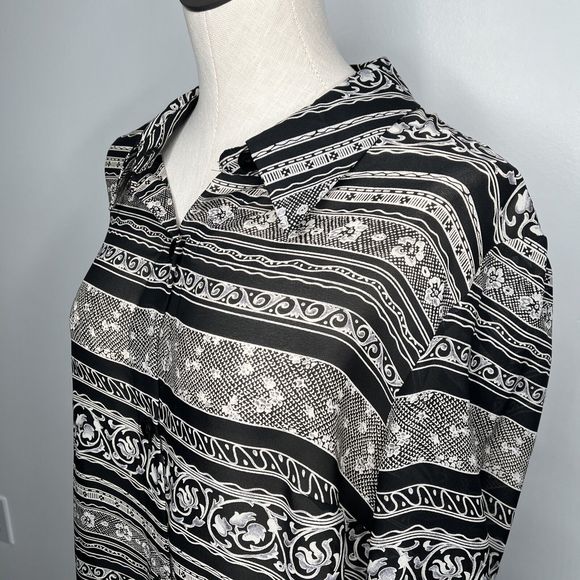 Vintage Perceptions by Irene B Blouse Button Up Tunic Top Size 14 - Picture 7 of 10